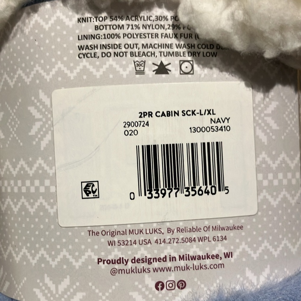 Muk Luks women’s cabin socks 2 pack Scottie dogs - Picture 3 of 5